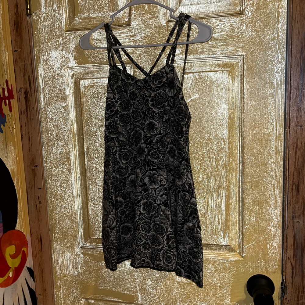 black floral dress